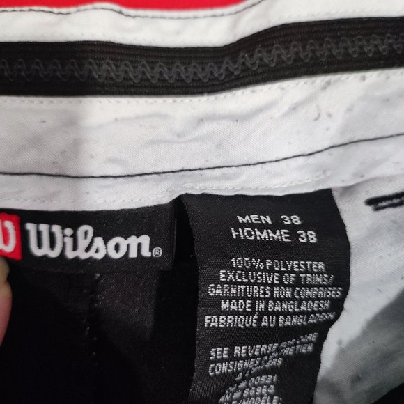 Wilson casual short black lightweight embroidered logo men's size 38 - Picture 4 of 6